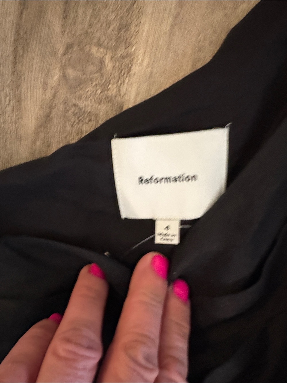 NWT Reformation BLACK LINEN CIRO MINI DRESS Size 4 - Picture 6 of 8